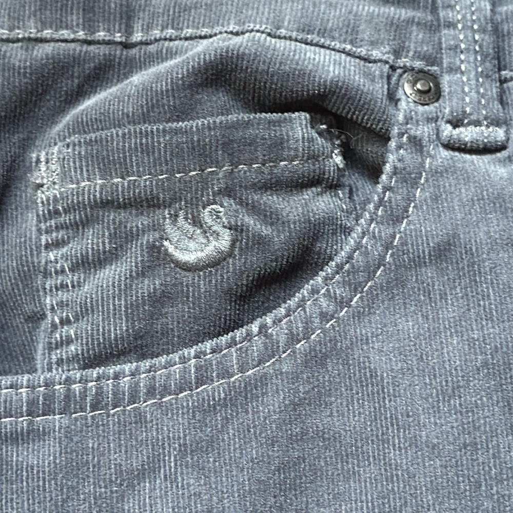 GLORIA VANDERBILT Gray Corduroy Amanda 5 Pocket Jeans/Pants. Tummy Slimmer! - Picture 9 of 9